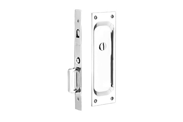 Emtek 2105US26138 Priv Pocket Door Mortise Lock for 1-3/8" Door Polished Chrome Finish Main image