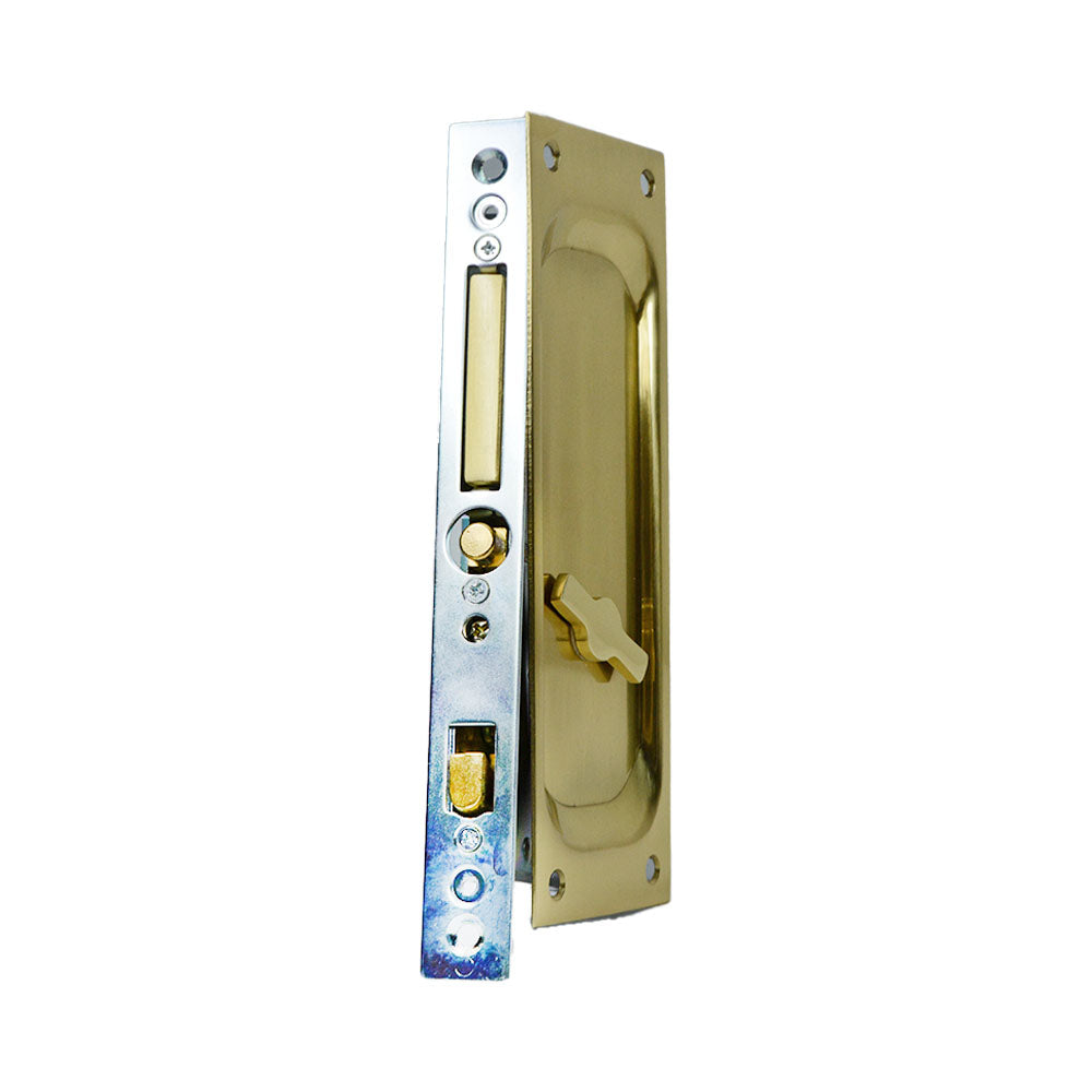 Emtek 2105US3138 Priv Pocket Door Mortise Lock for 1-3/8" Door Polished Brass Lifetime Finish Main image