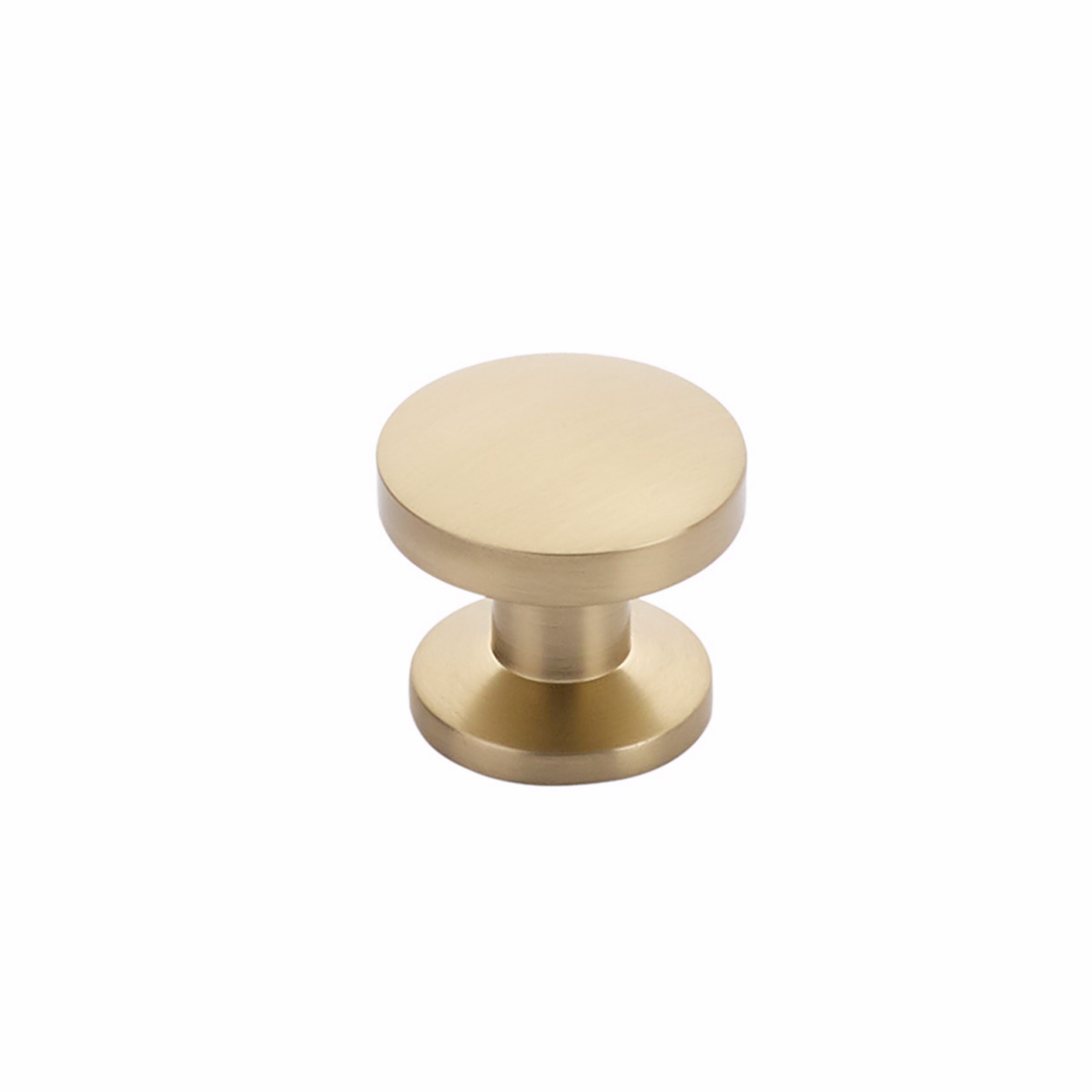 Schaub 211-SSB 1-3/8" Northport Round Cabinet Knob Signature Satin Brass Finish