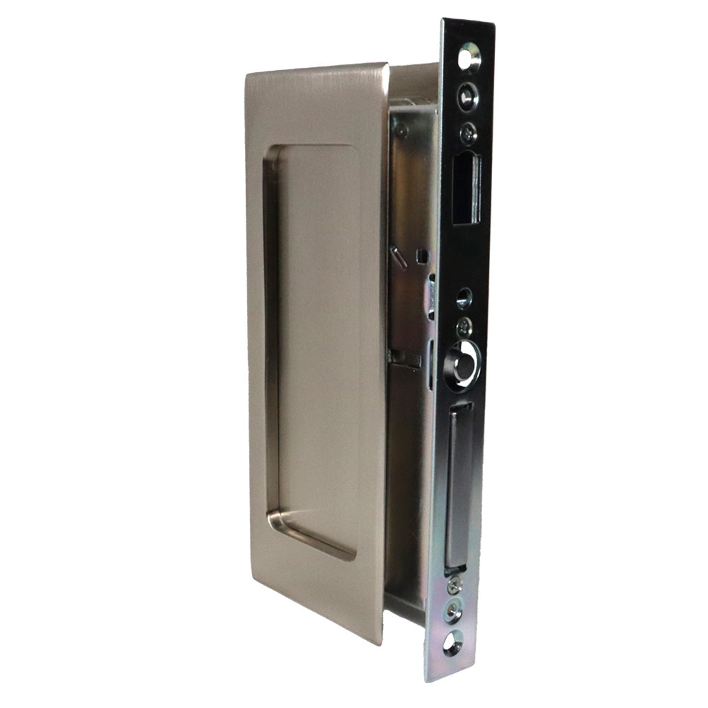 Emtek 2114US15134 Modern Rectangular Passage Pocket Door Mortise Lock for 1-3/4" Door Satin Nickel Finish Main image