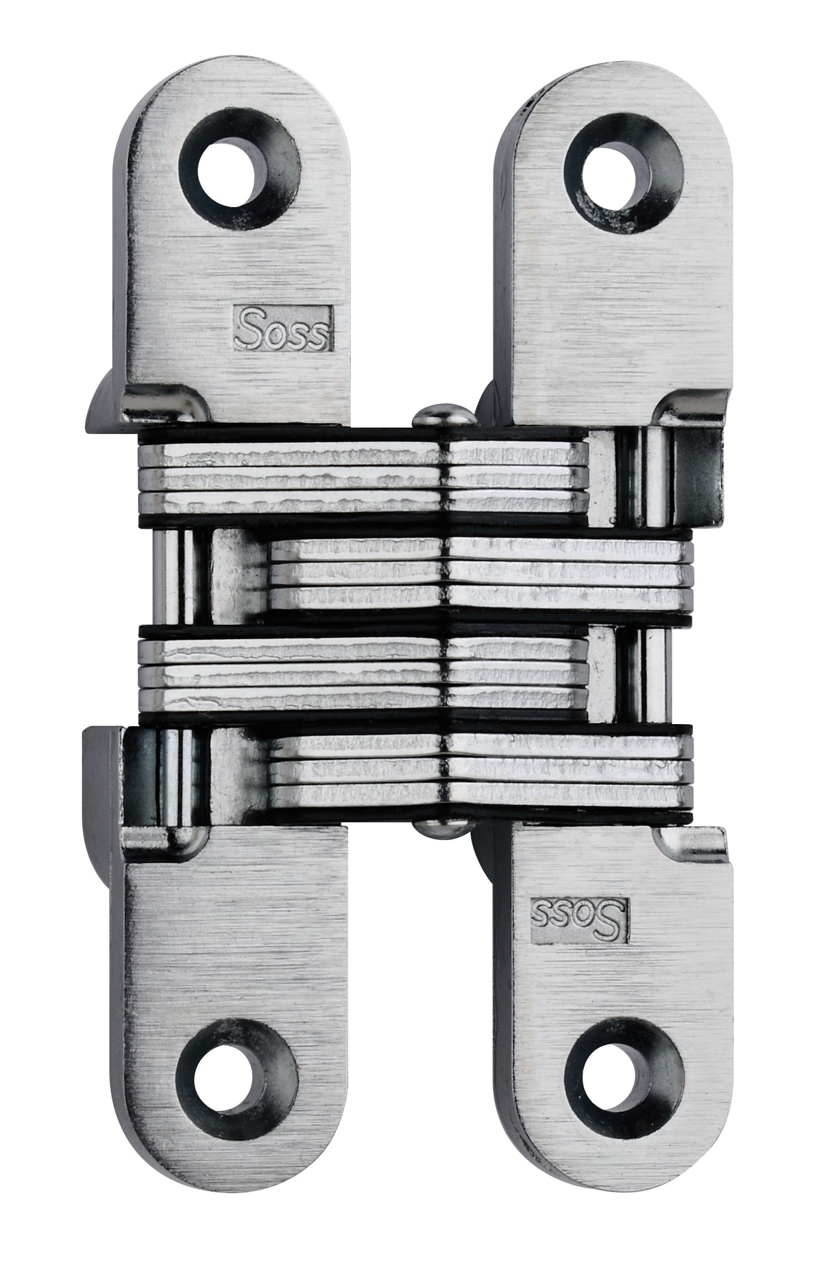 Soss 212SSUS32D 3/4" x 3-3/4" Medium Duty Invisible Hinge for 1-1/8" Doors Satin Stainless Steel Finish