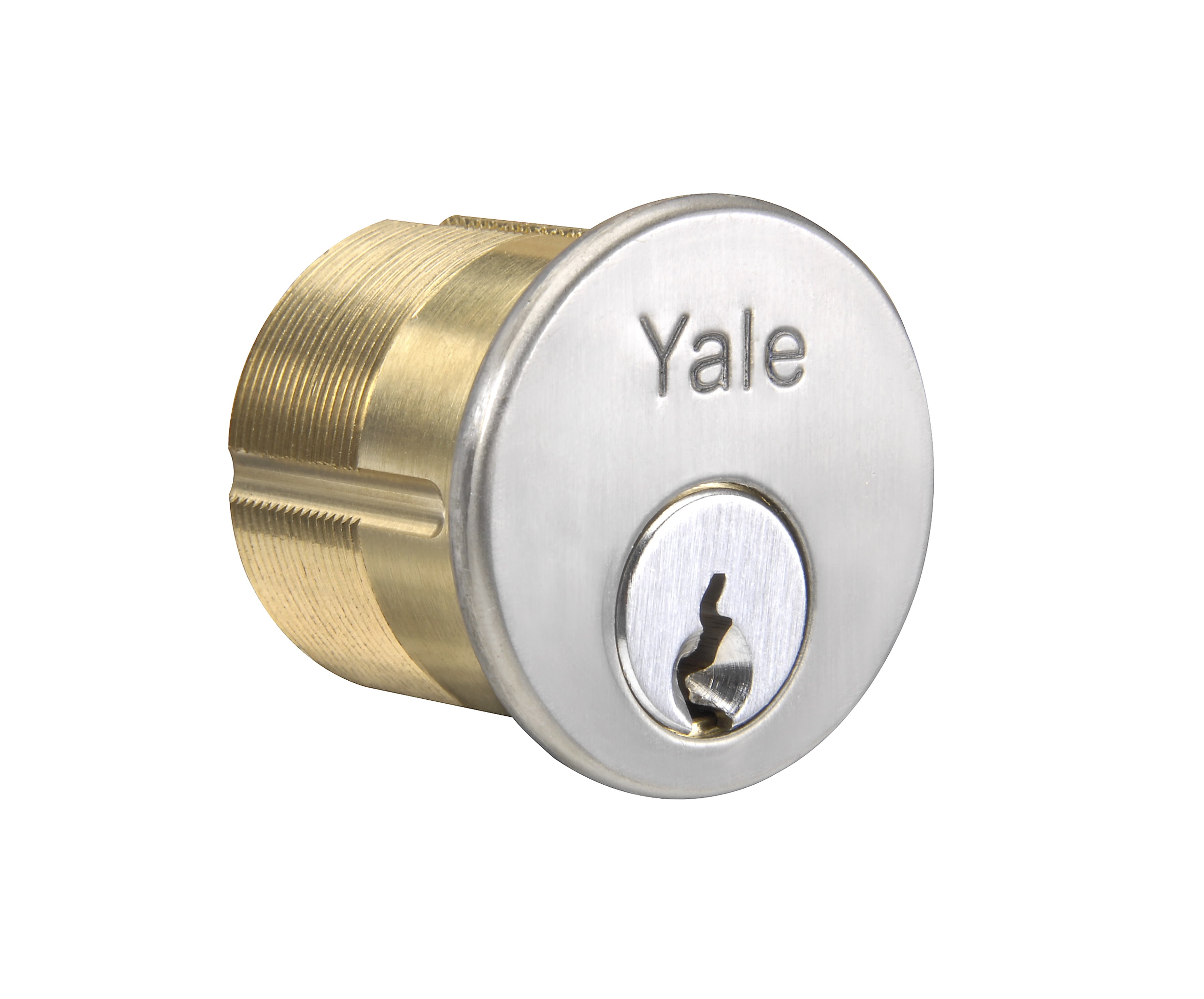 ASSA Abloy Accentra 2153E1R626118 1-1/8" 6 Pin Mortise Cylinder with Para Keyway US26D (626) Satin Chrome Finish