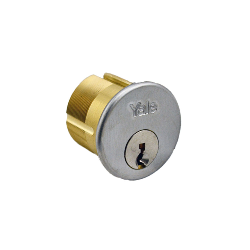 ASSA Abloy Accentra 2153GE626118 1-1/8" 6 Pin Mortise Cylinder with GE Keyway US26D (626) Satin Chrome Finish Main image