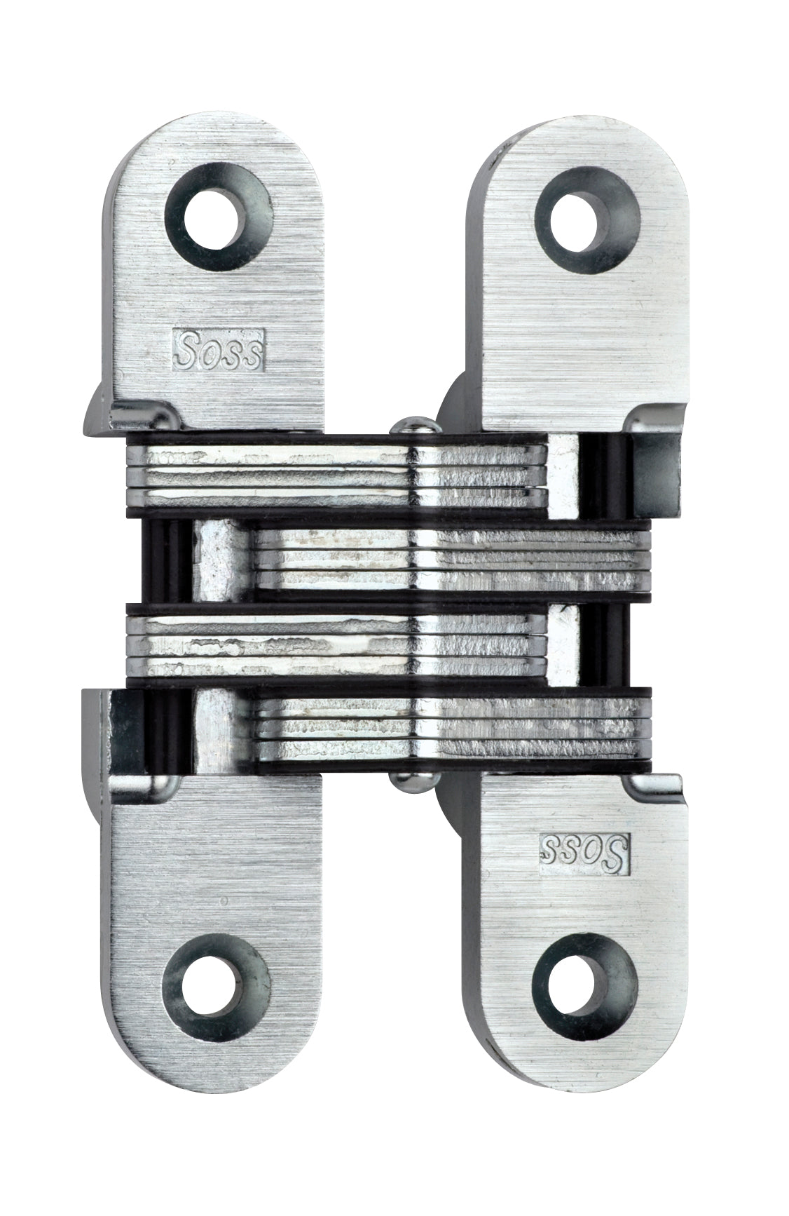 Soss 216ICUS26D 1" x 4-5/8" Heavy Duty Invisible Spring Hinge for 1-3/8" Doors Satin Chrome Finish