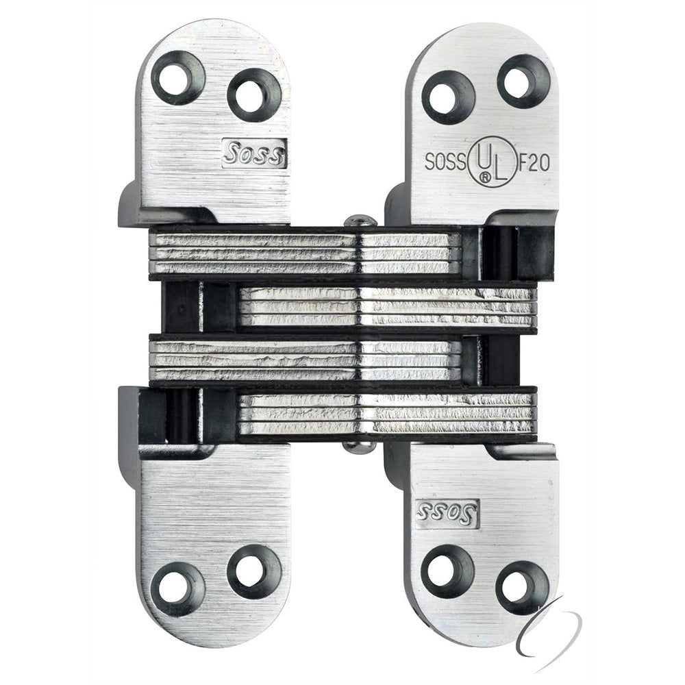 Soss 218US5 1-1/8" x 4-5/8" Heavy Duty Invisible Hinge for 1-3/4" Doors Antique Brass Finish