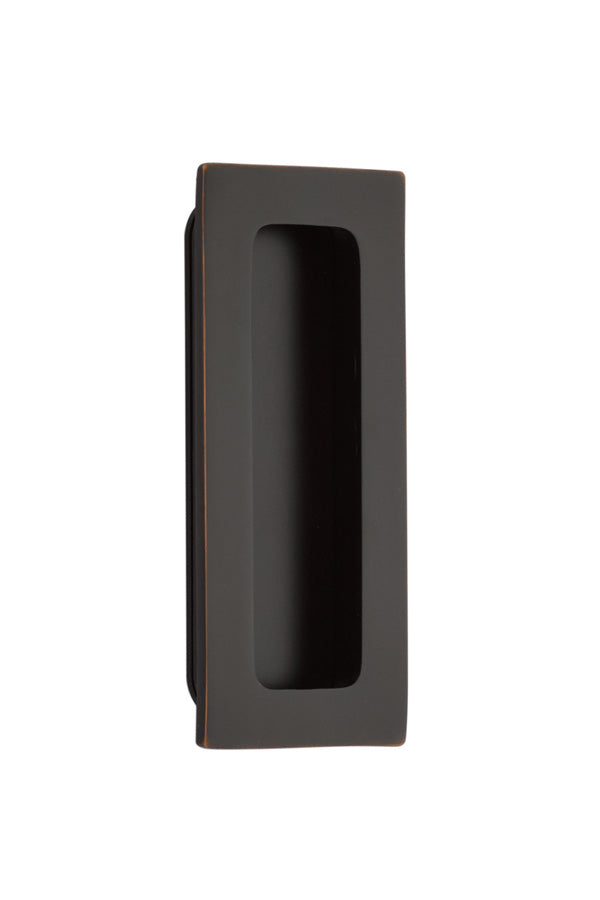 Emtek 220304US10B 4" Modern Rectangular Flush Pull Oil Rubbed Bronze Finish Main image