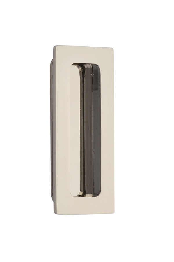 Emtek 220304US14 4" Modern Rectangular Flush Pull Polished Nickel Lifetime Finish Main image