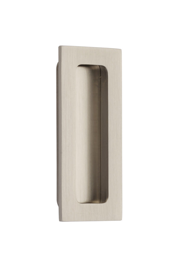 Emtek 220304US15 4" Modern Rectangular Flush Pull Satin Nickel Finish Main image