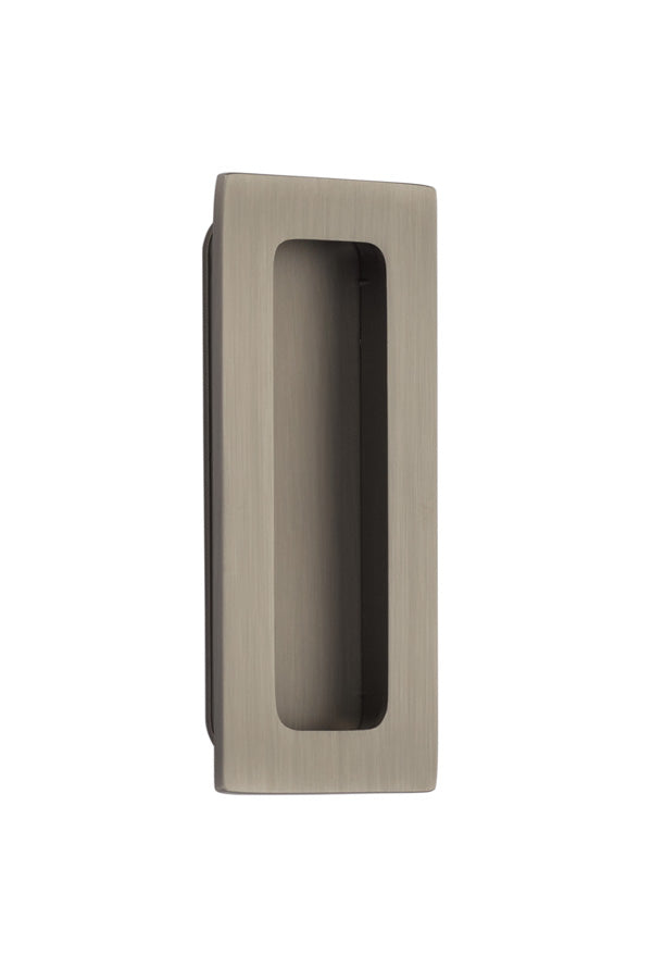Emtek 220304US15A 4" Modern Rectangular Flush Pull Pewter Finish Main image