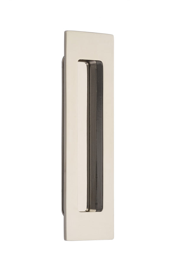 Emtek 220306US14 6" Modern Rectangular Flush Pull Polished Nickel Lifetime Finish Main image