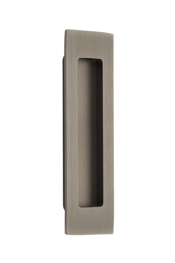 Emtek 220306US15A 6" Modern Rectangular Flush Pull Pewter Finish Main image