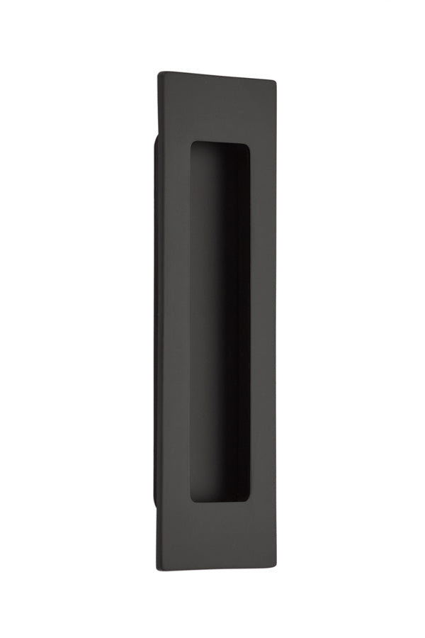 Emtek 220306US19 6" Modern Rectangular Flush Pull Flat Black Finish Main image