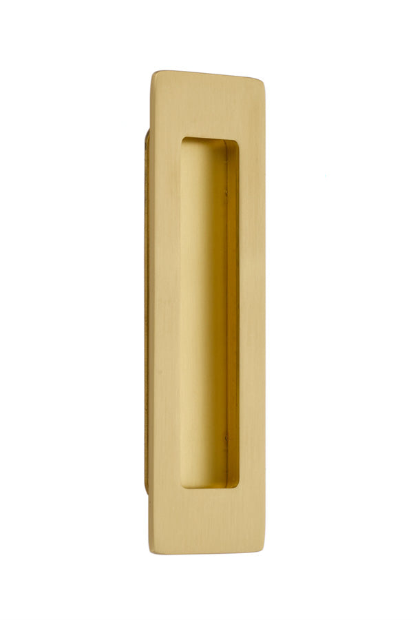 Emtek 220306US4 6" Modern Rectangular Flush Pull Satin Brass Finish Main image