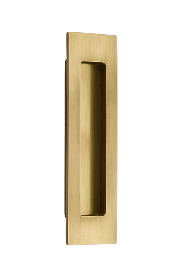 Emtek 220306US7 6" Modern Rectangular Flush Pull French Antique Brass Finish Main image