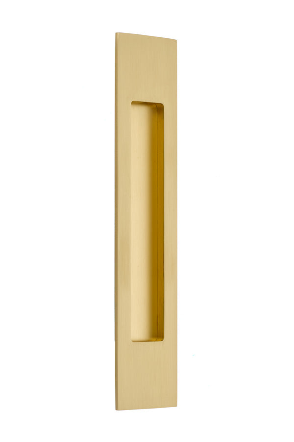 Emtek 220310US4 10" Modern Rectangular Flush Pull Satin Brass Finish Main image