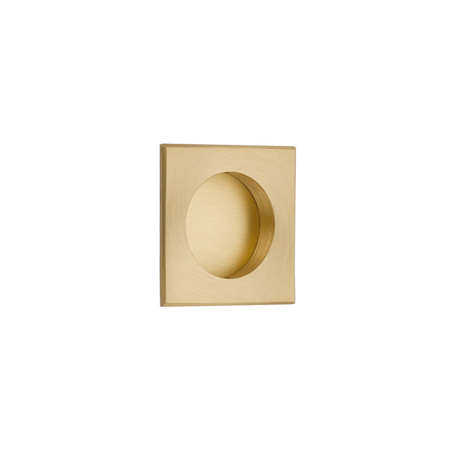 Emtek 2213US4 Square Flush Pull Satin Brass Finish Main image
