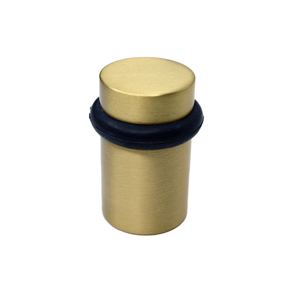 Emtek 2258US4 2" Cylinder Floor Bumper Satin Brass Finish Main image