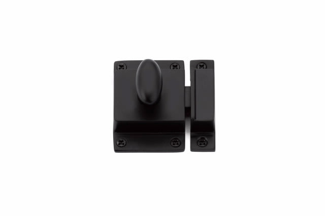 Emtek 2270US19 2-1/4" x 2" Cabinet Latch Flat Black Finish Main image