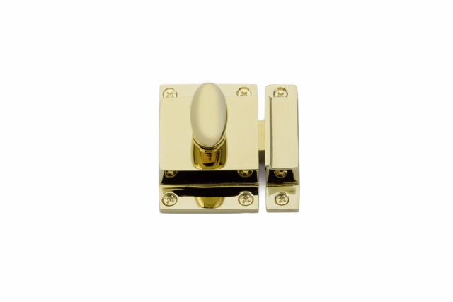 Emtek 2270US3 2-1/4" x 2" Cabinet Latch Polished Brass Finish Main image