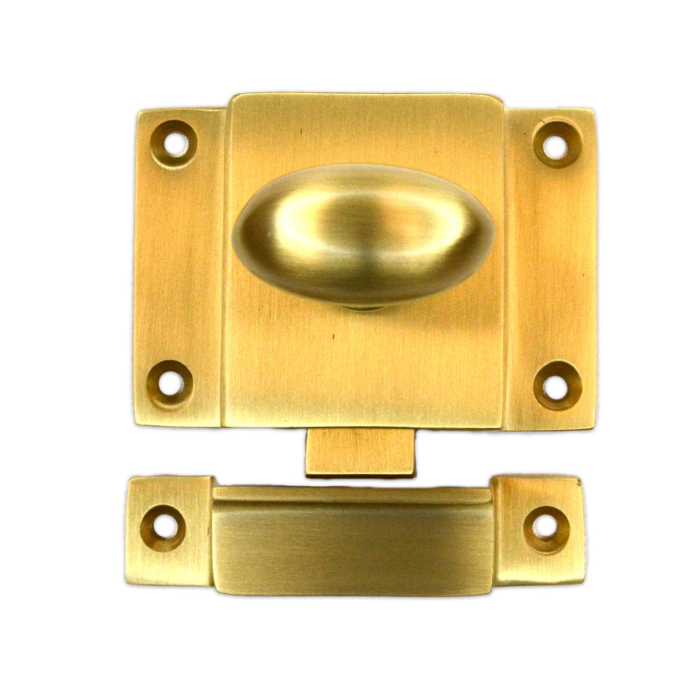 Emtek 2270US4 2-1/4" x 2" Cabinet Latch Satin Brass Finish Main image