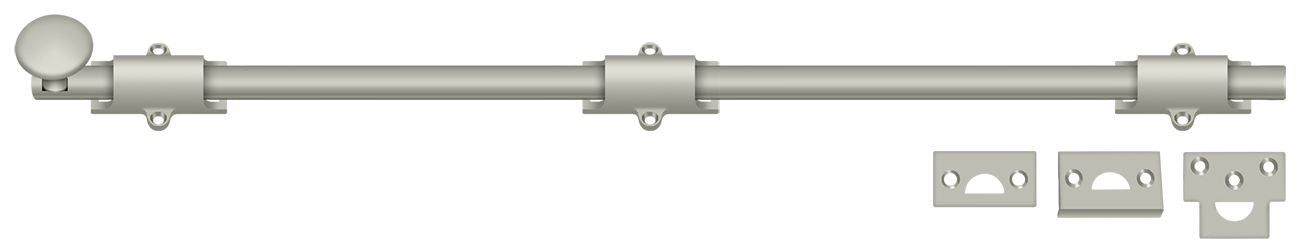 Deltana 24SB15 24" Surface Bolt; Heavy Duty; Satin Nickel Finish Main image