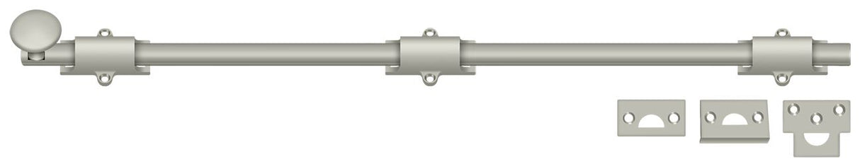 Deltana 24SB15 24" Surface Bolt; Heavy Duty; Satin Nickel Finish