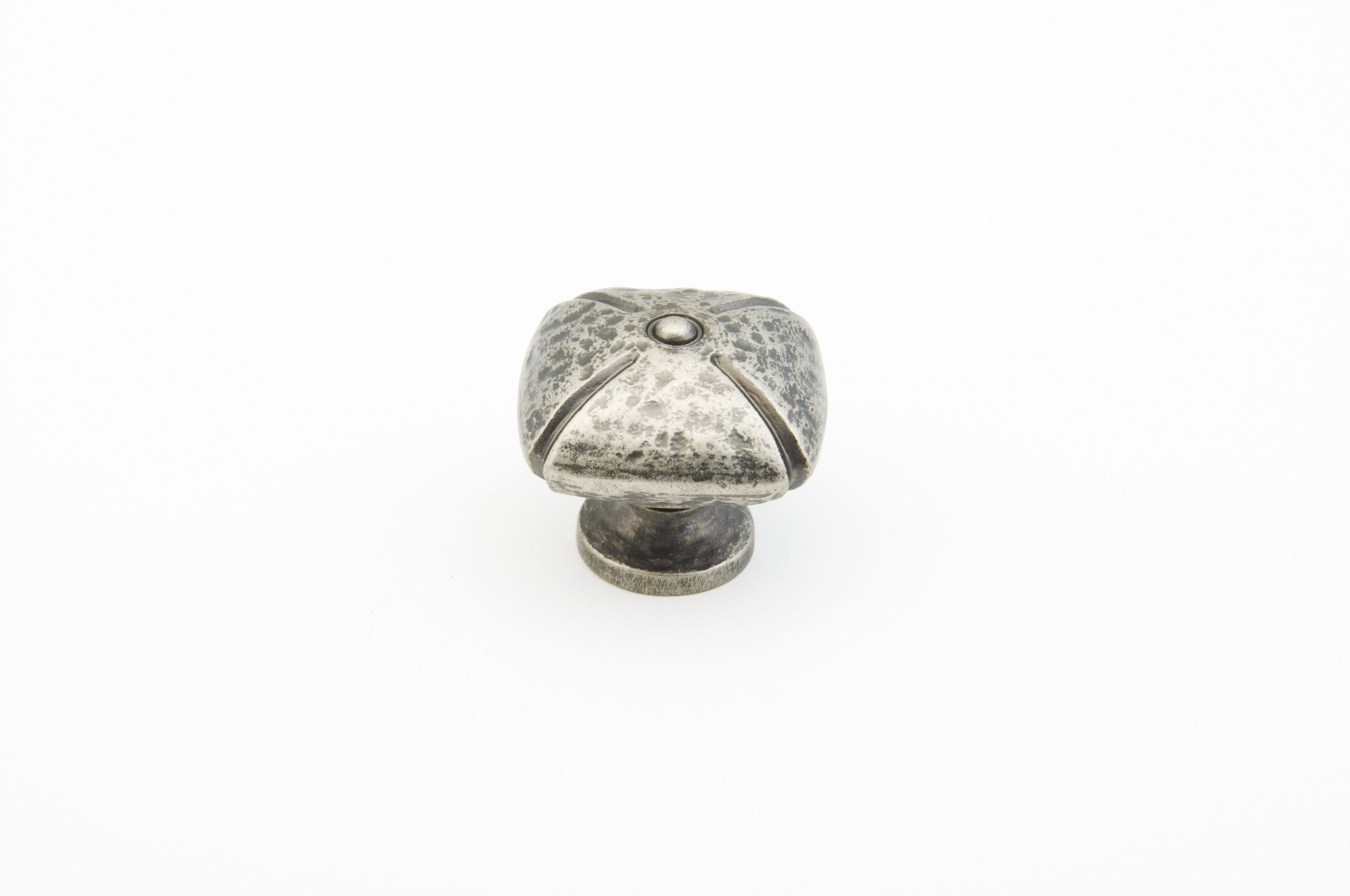 Schaub 251-VN 1-1/2" Siena Square Cabinet Knob Vibra Nickel Finish