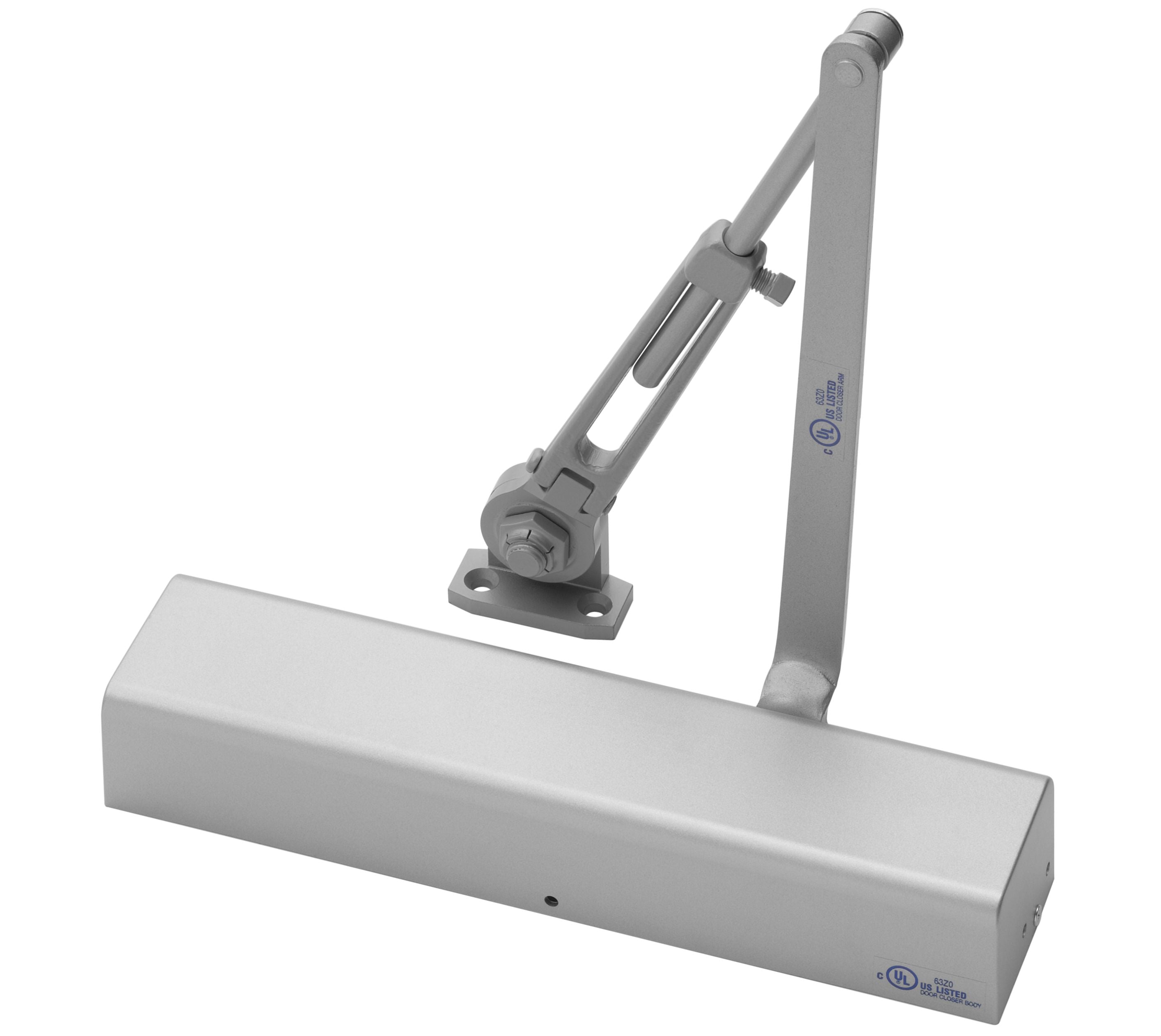 ASSA Abloy Accentra 2711689 Tri Mount Hold Open Door Closer 689 Aluminum Finish Main image