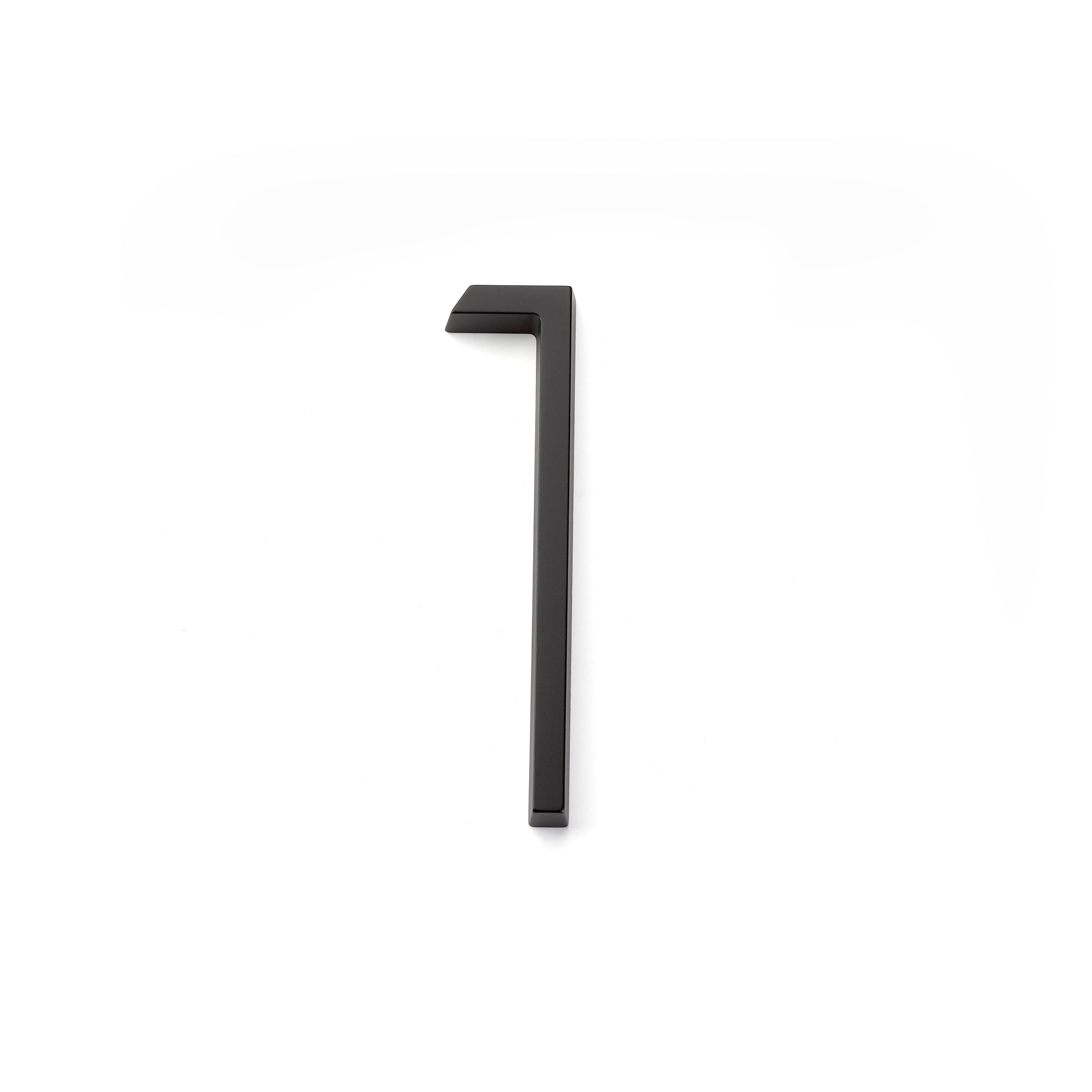 Emtek 2831US19 7" Modern # 1 House Number Flat Black Finish Main image