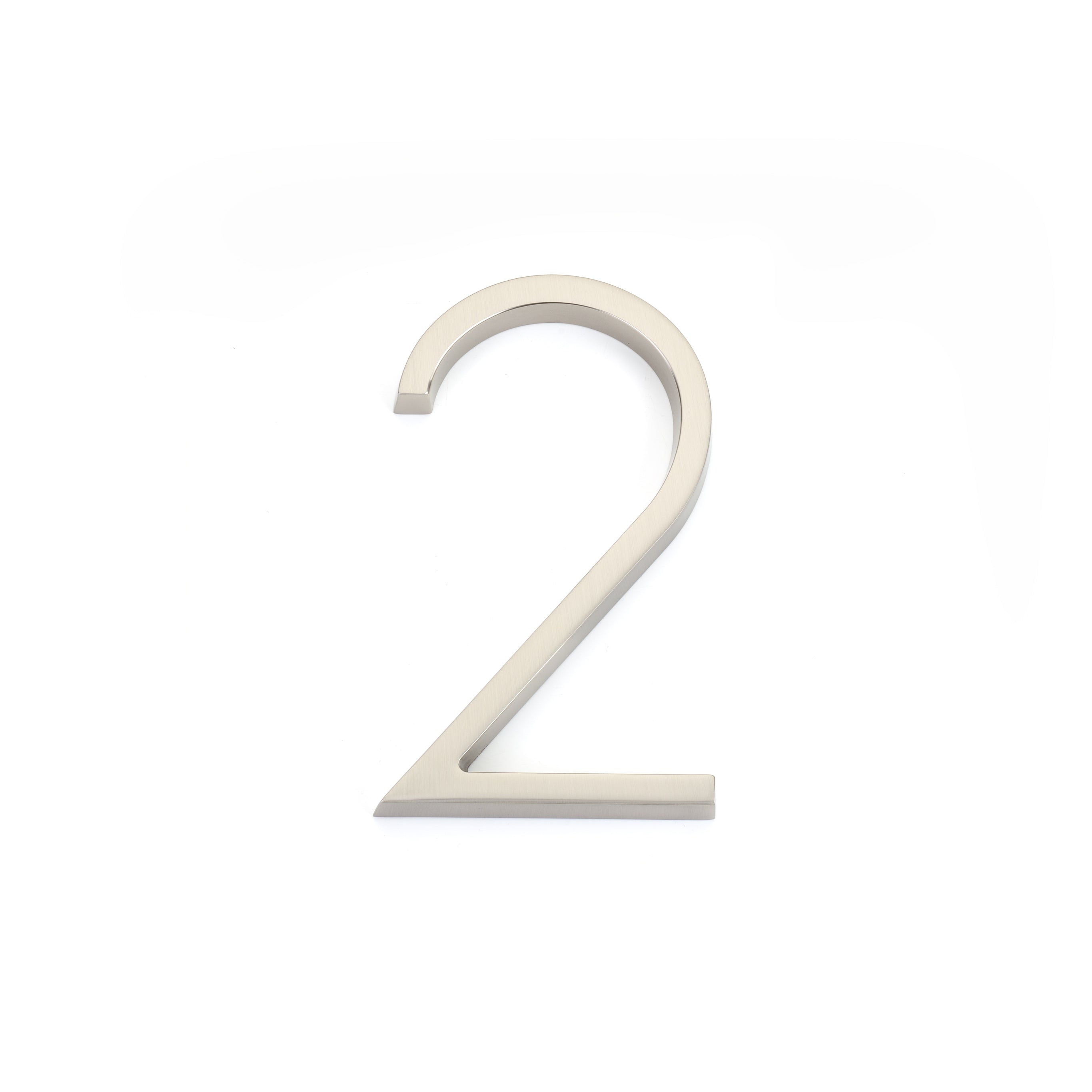 Emtek 2832US15 7" Modern # 2 House Number Satin Nickel Finish Main image