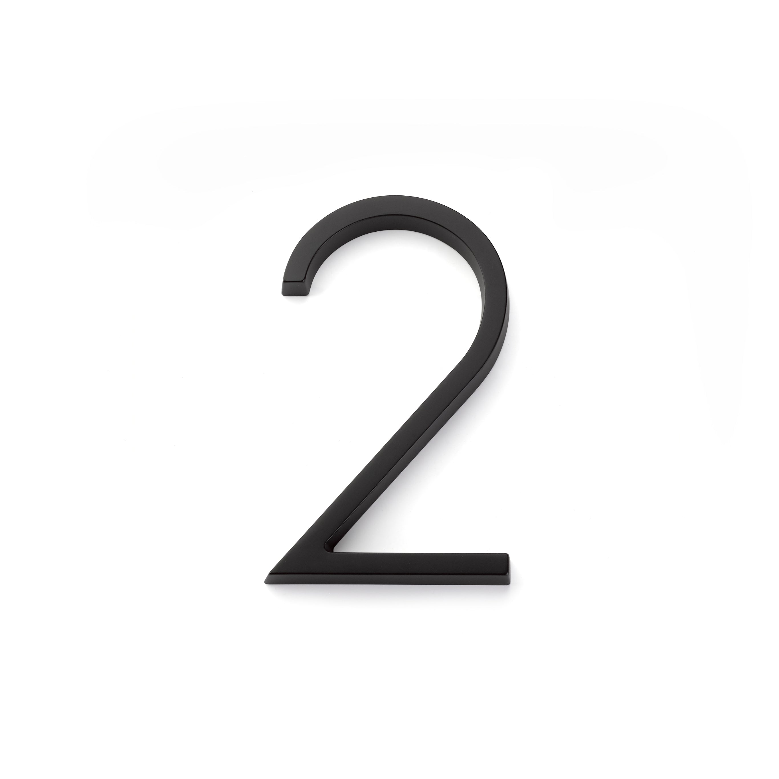 Emtek 2832US19 7" Modern # 2 House Number Flat Black Finish Main image