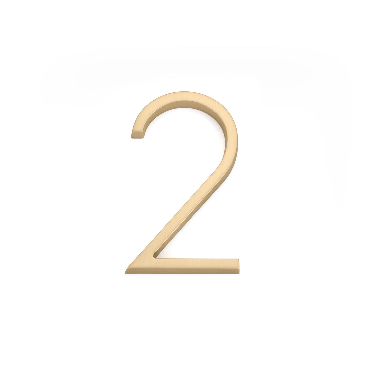 Emtek 2832US4 7" Modern # 2 House Number Satin Brass Finish