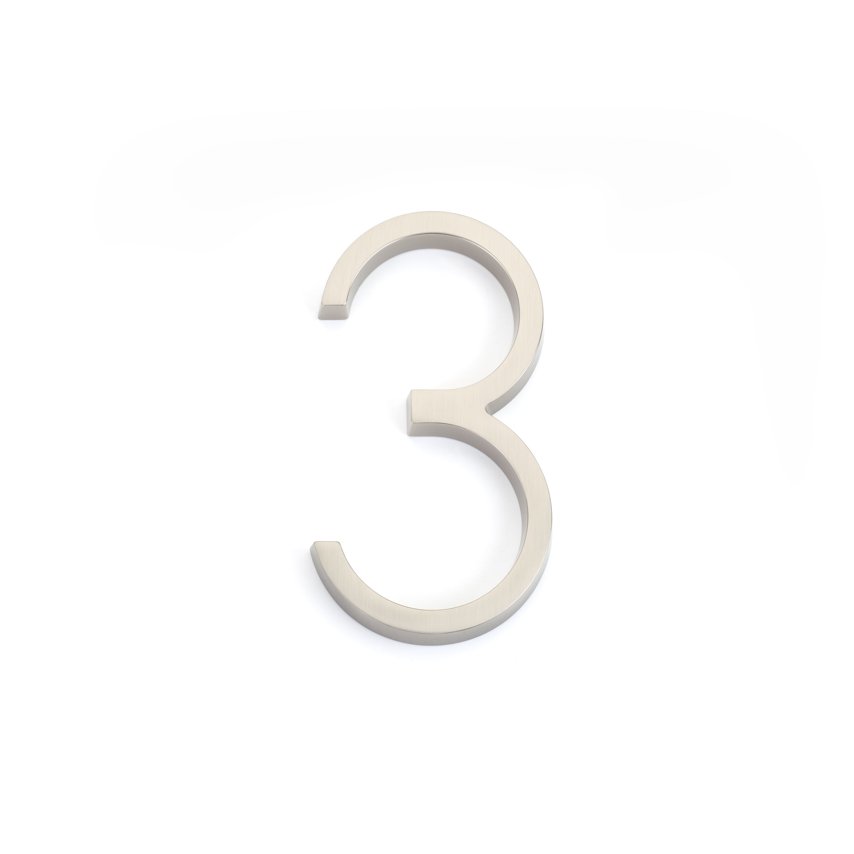 Emtek 2833US15 7" Modern # 3 House Number Satin Nickel Finish Main image