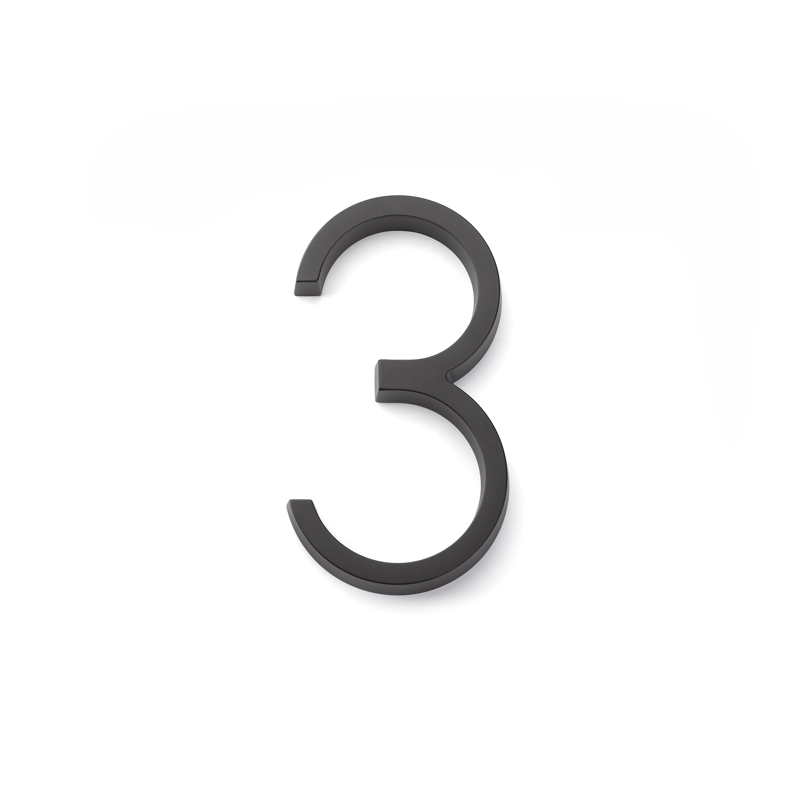 Emtek 2833US19 7" Modern # 3 House Number Flat Black Finish Main image