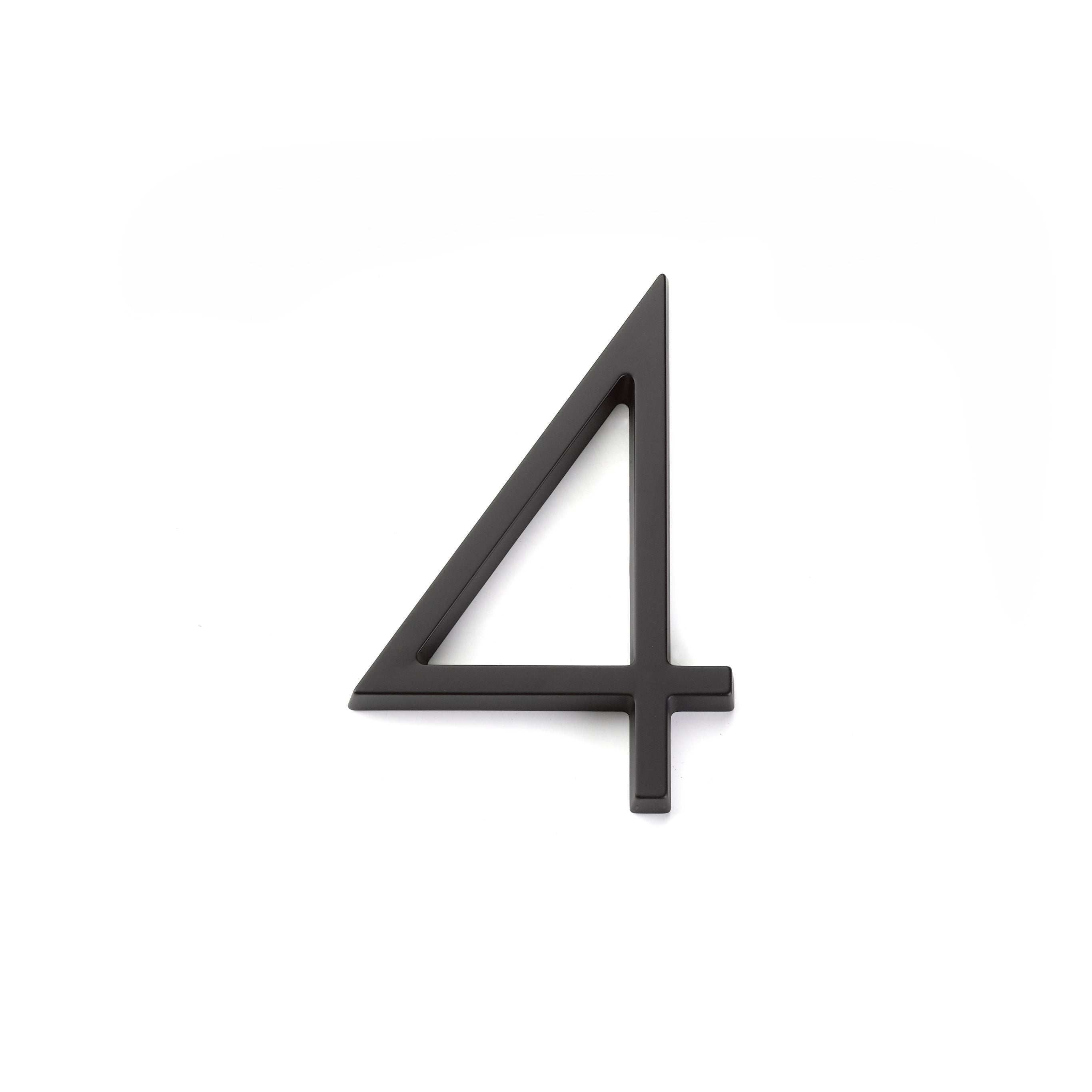 Emtek 2834US19 7" Modern # 4 House Number Flat Black Finish Main image