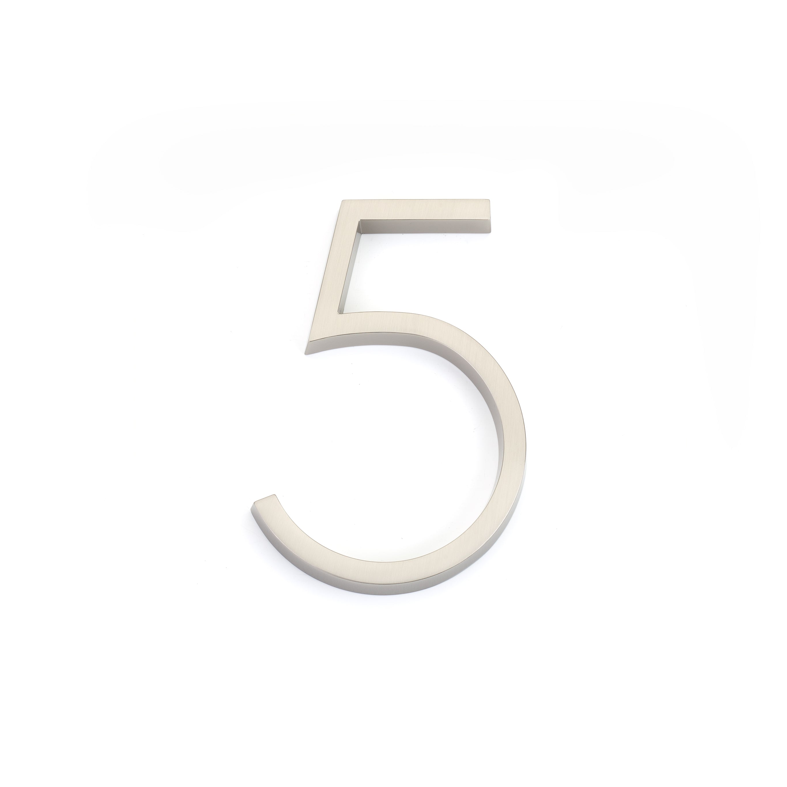 Emtek 2835US15 7" Modern # 5 House Number Satin Nickel Finish Main image