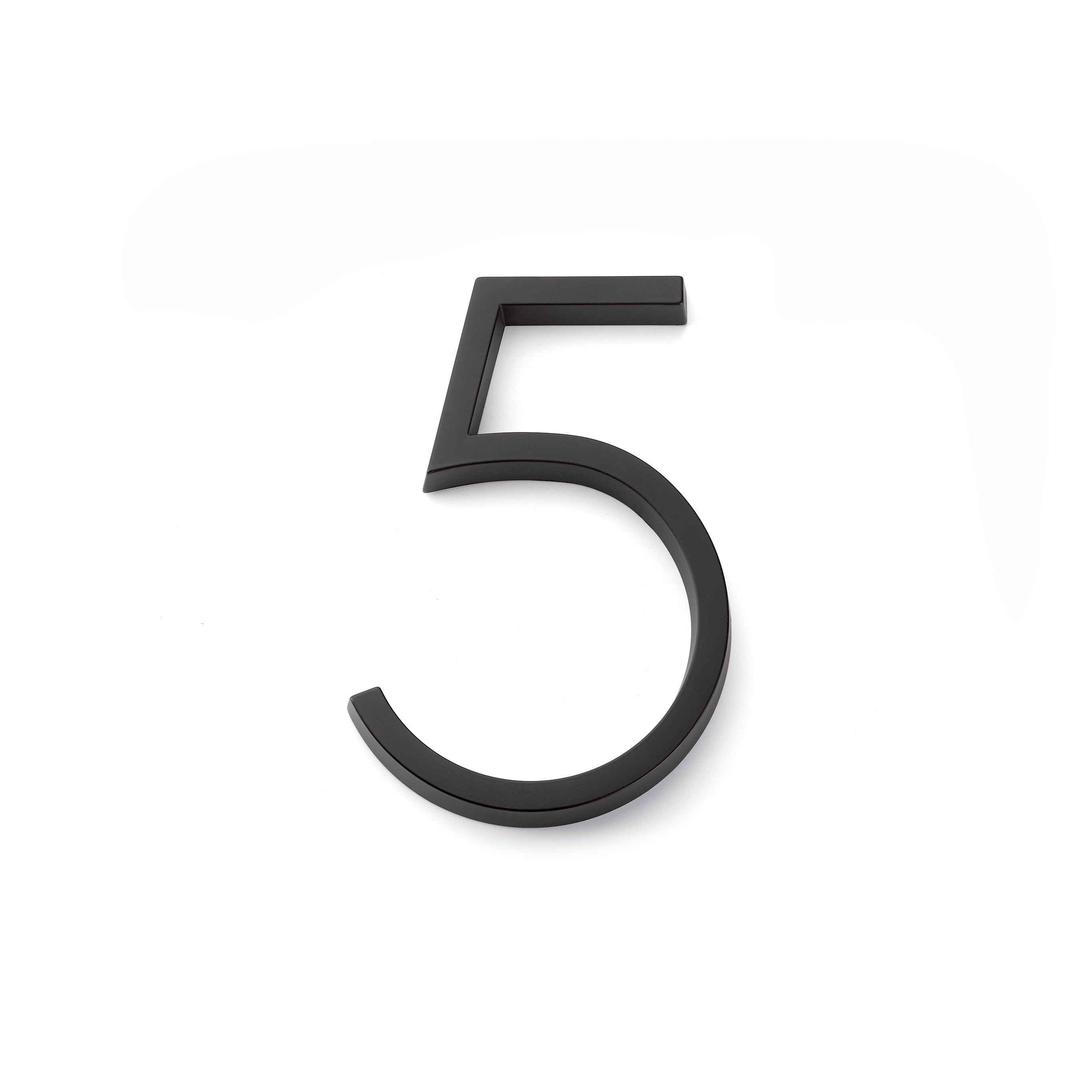Emtek 2835US19 7" Modern # 5 House Number Flat Black Finish Main image
