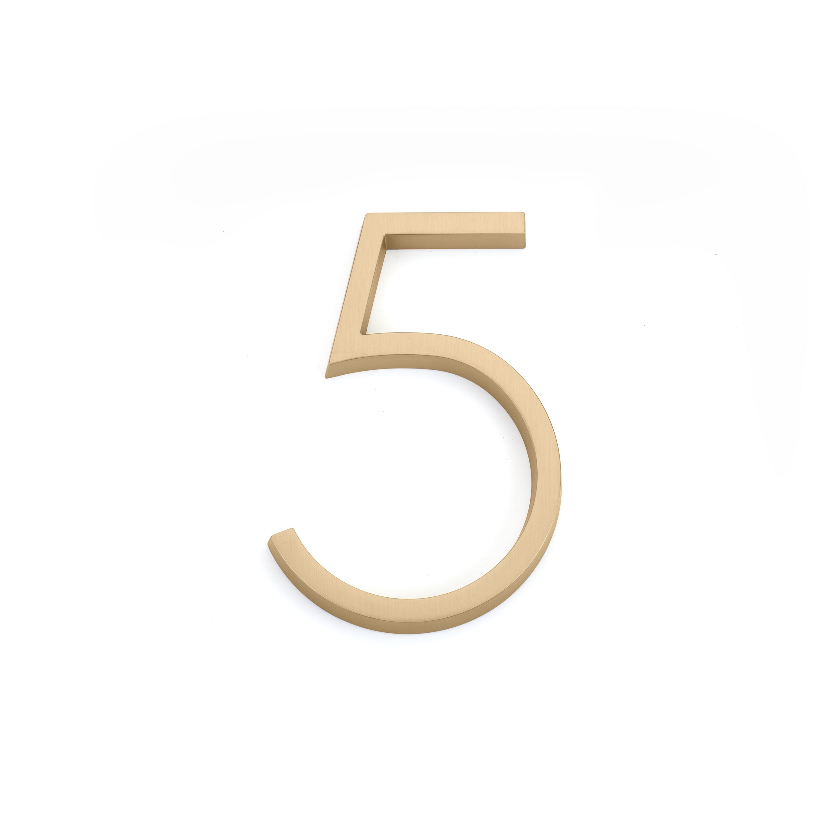Emtek 2835US4 7" Modern # 5 House Number Satin Brass Finish Main image