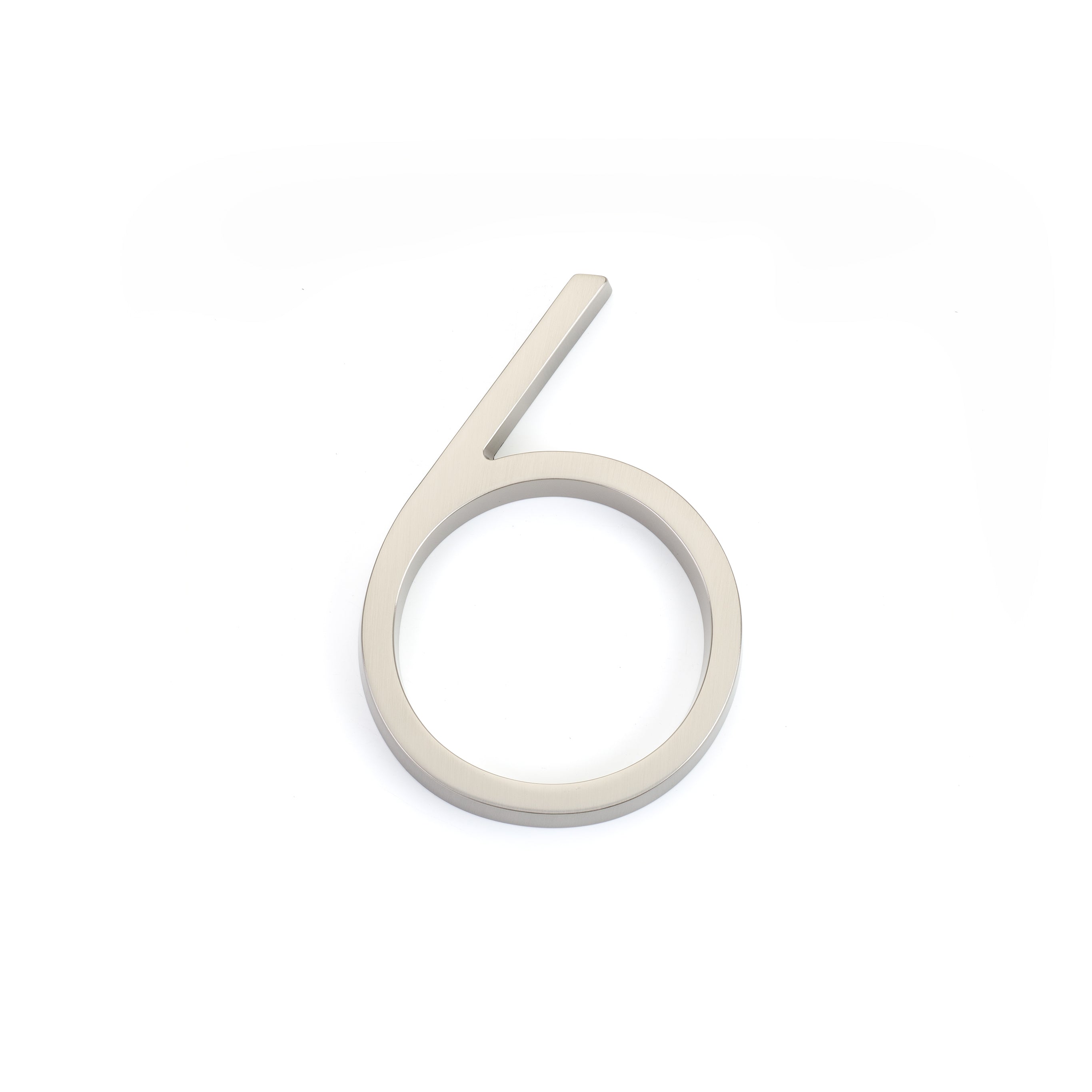 Emtek 2836US15 7" Modern # 6 House Number Satin Nickel Finish Main image