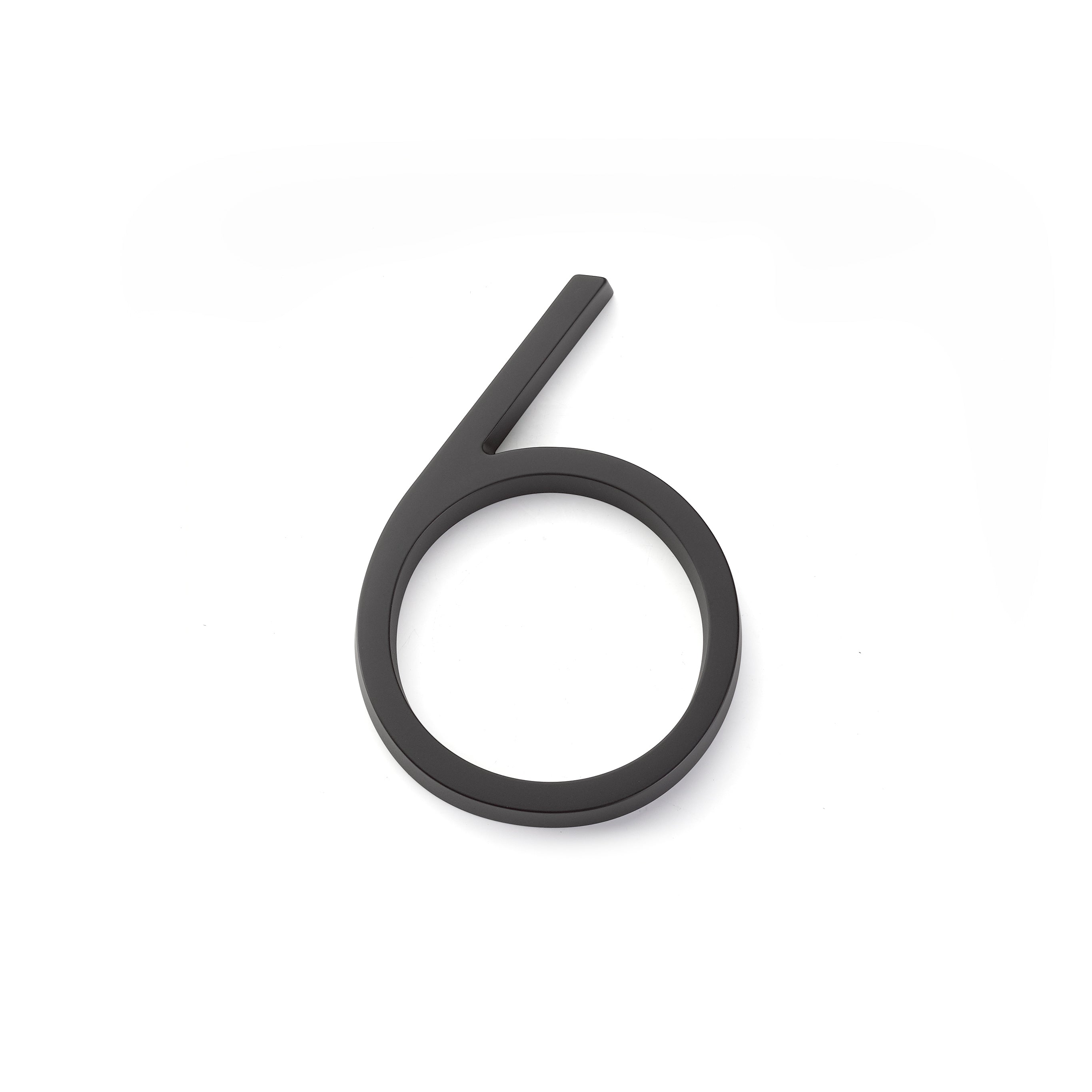 Emtek 2836US19 7" Modern # 6 House Number Flat Black Finish Main image