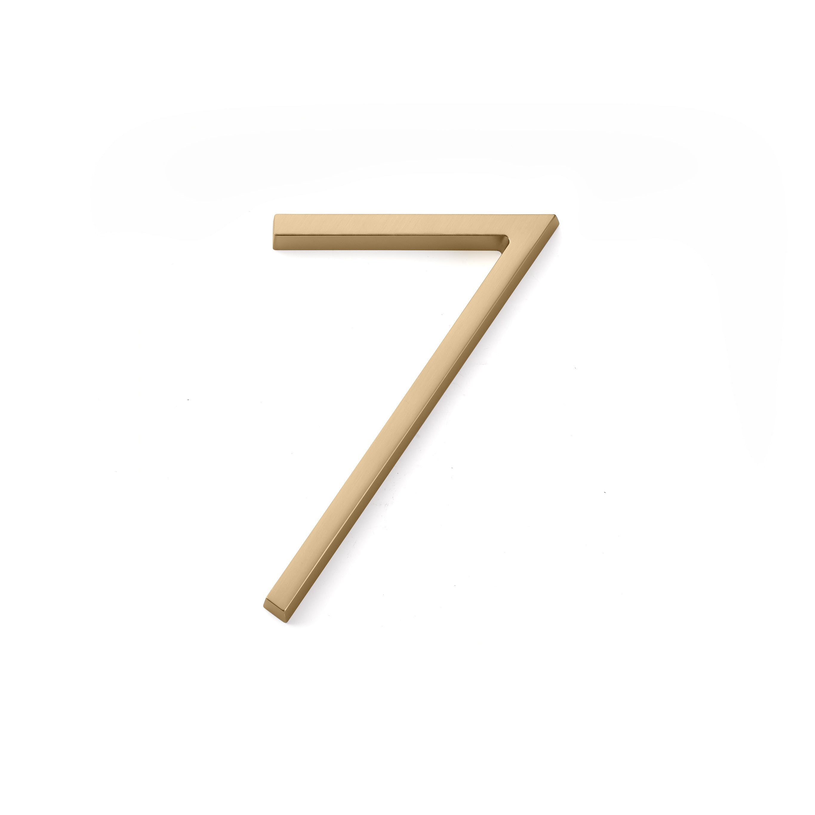 Emtek 2837US4 7" Modern # 7 House Number Satin Brass Finish Main image