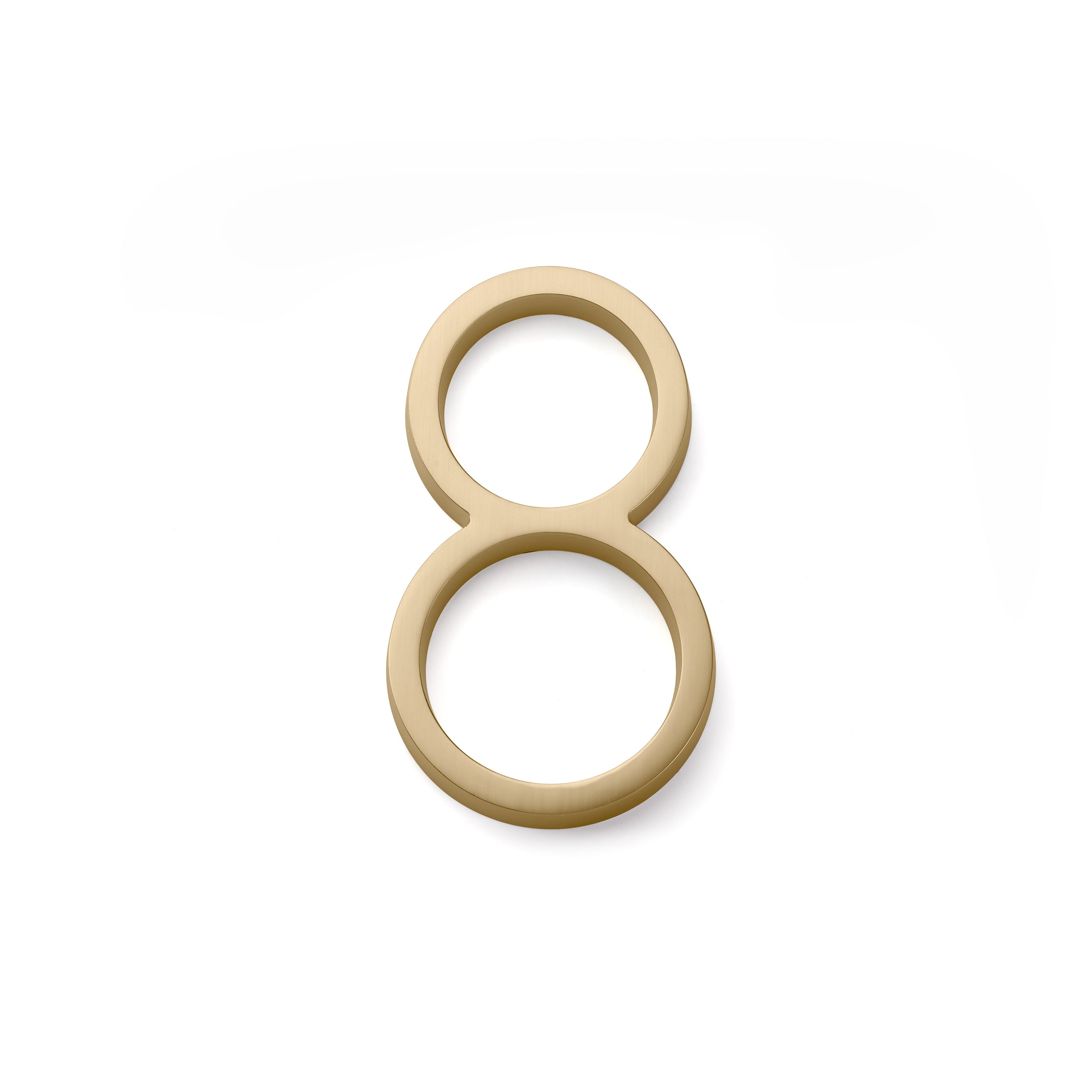 Emtek 2838US4 7" Modern # 8 House Number Satin Brass Finish Main image