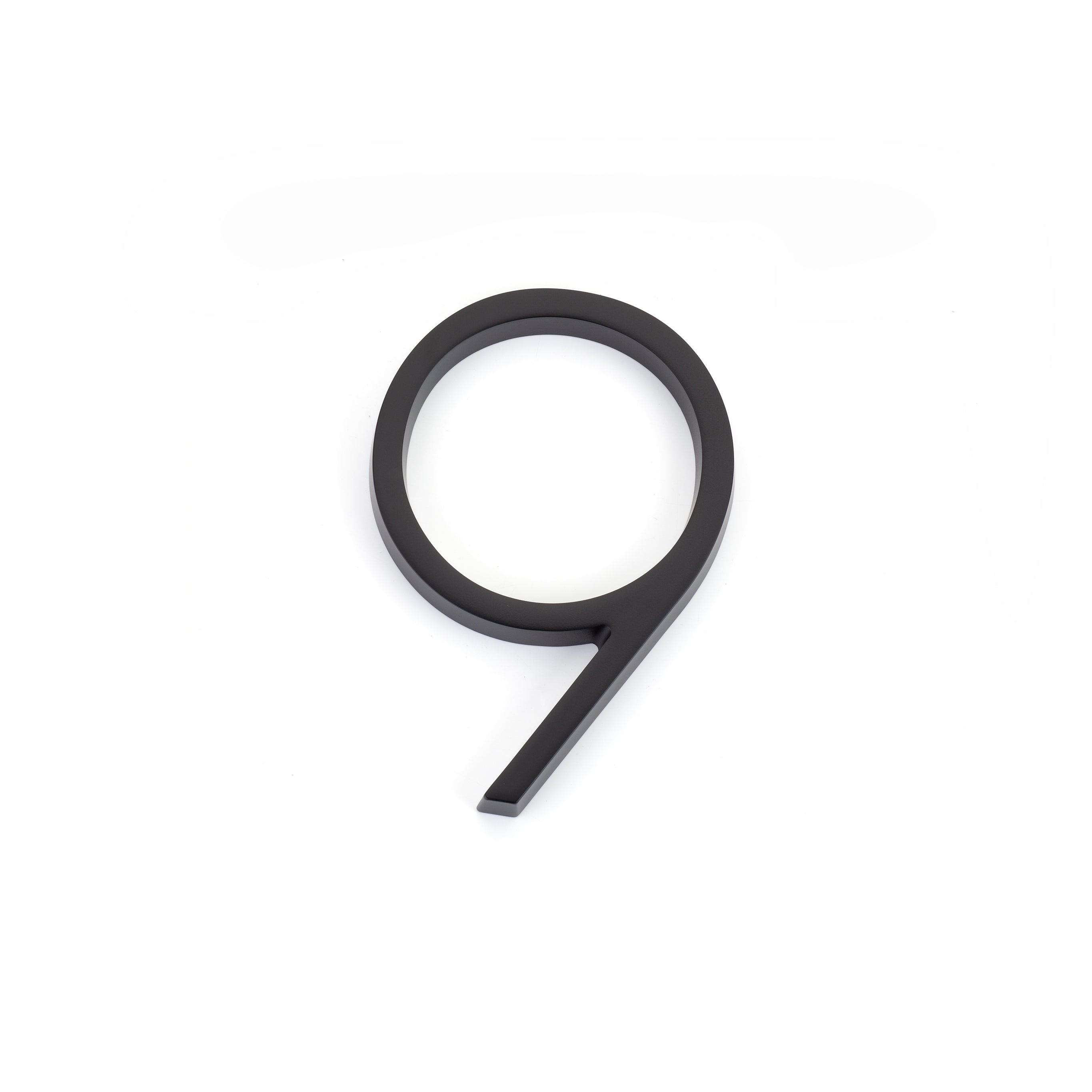 Emtek 2839US19 7" Modern # 9 House Number Flat Black Finish Main image