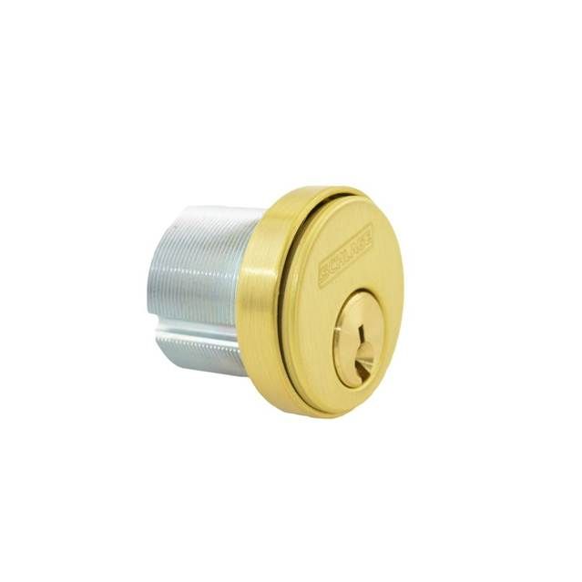 Schlage Commercial 30001C606118 1-1/8" Mortise Cylinder C Keyway with Compression Ring and Spring and L Cam Satin Brass Finish Main image