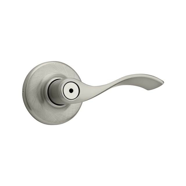 Kwikset 300BL-15 Balboa Lever Privacy Door Lock with 6AL Latch and RCS Strike Satin Nickel Finish