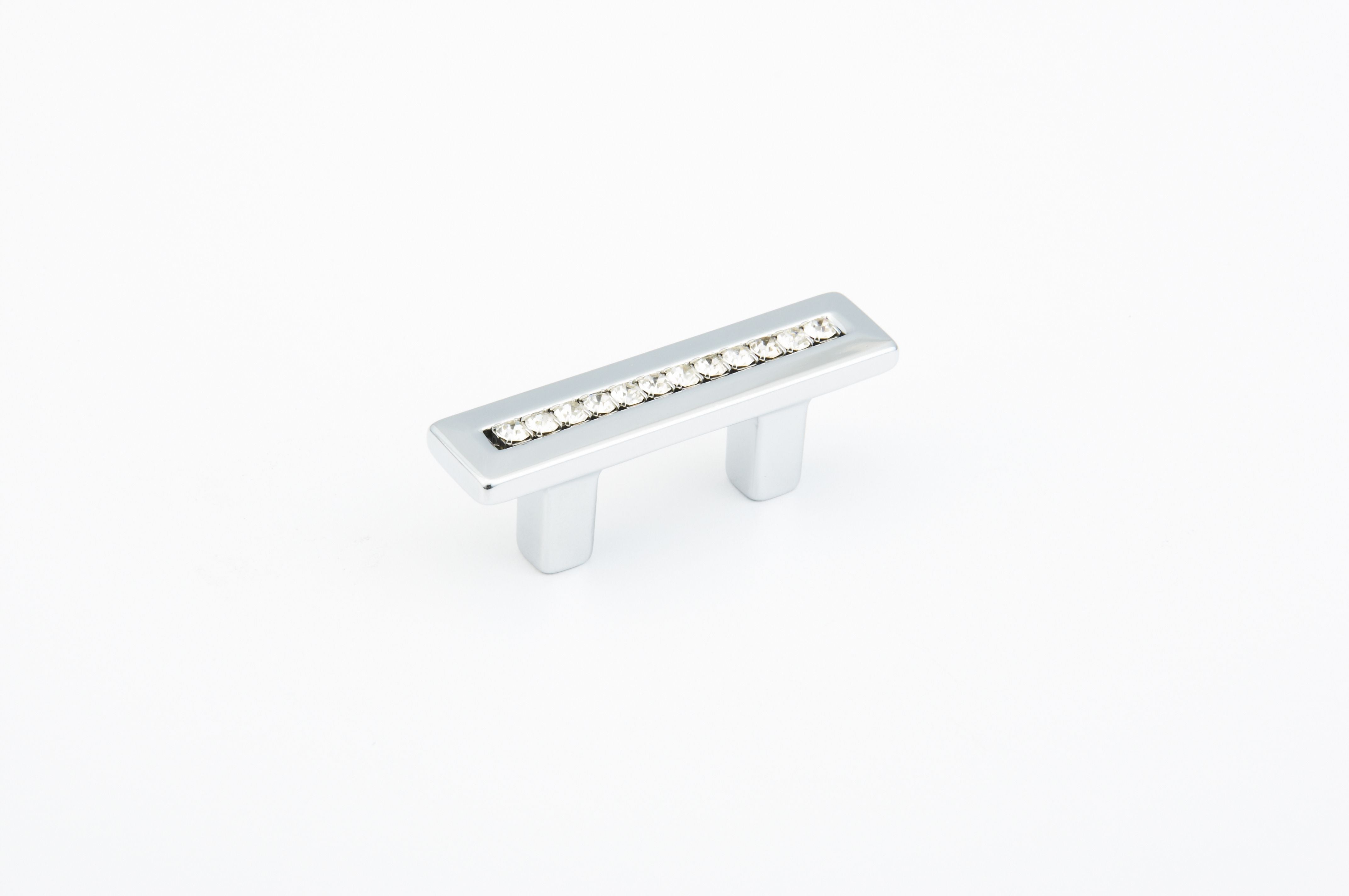 Schaub 301-26 32mm Center to Center Skyevale Cabinet Pull with Crystals Polished Chrome Finish Main image