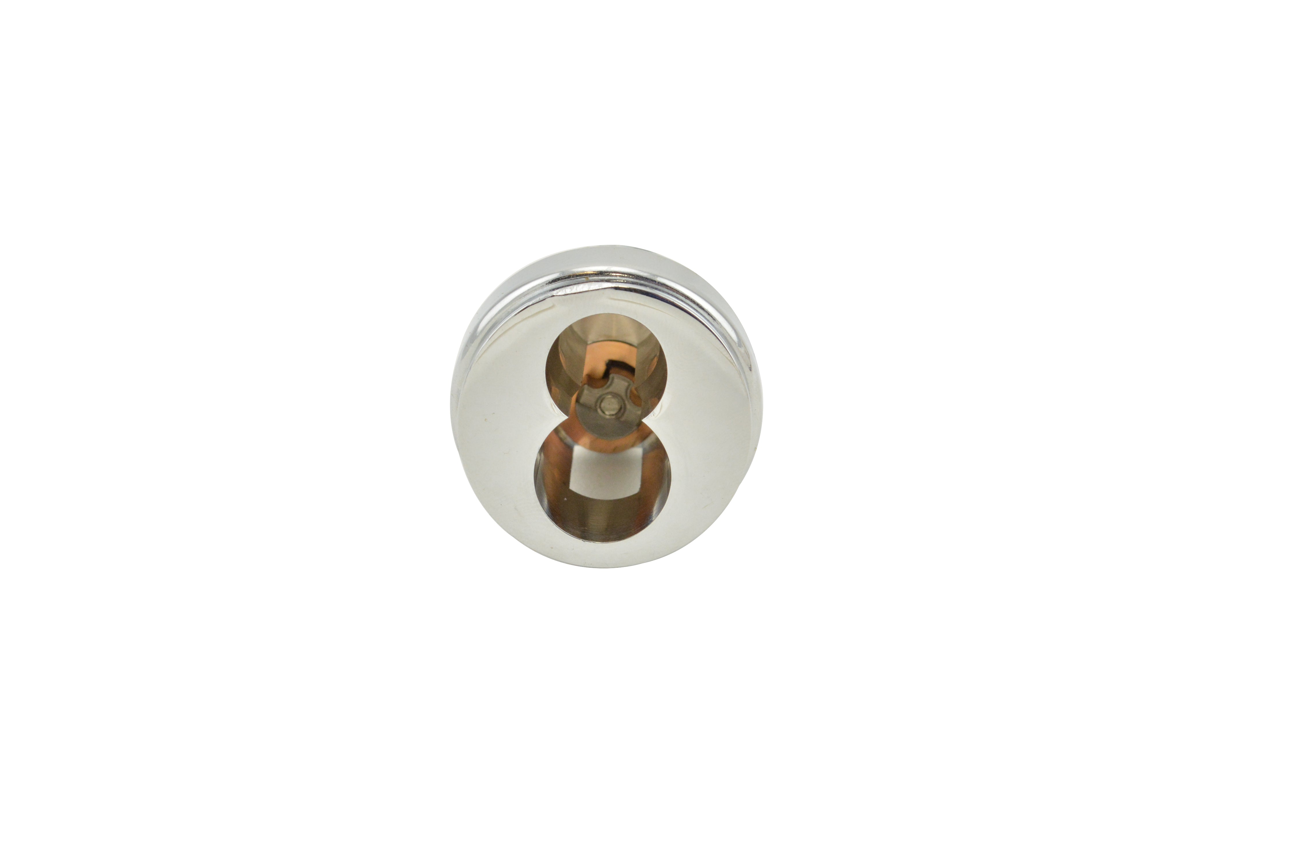 Schlage Commercial 30137625 Full Size Interchangeable Housing Less Core with Compression Ring; Spring; 3/8" Blocking Ring; and L Cam Bright Chrome Finish Main image