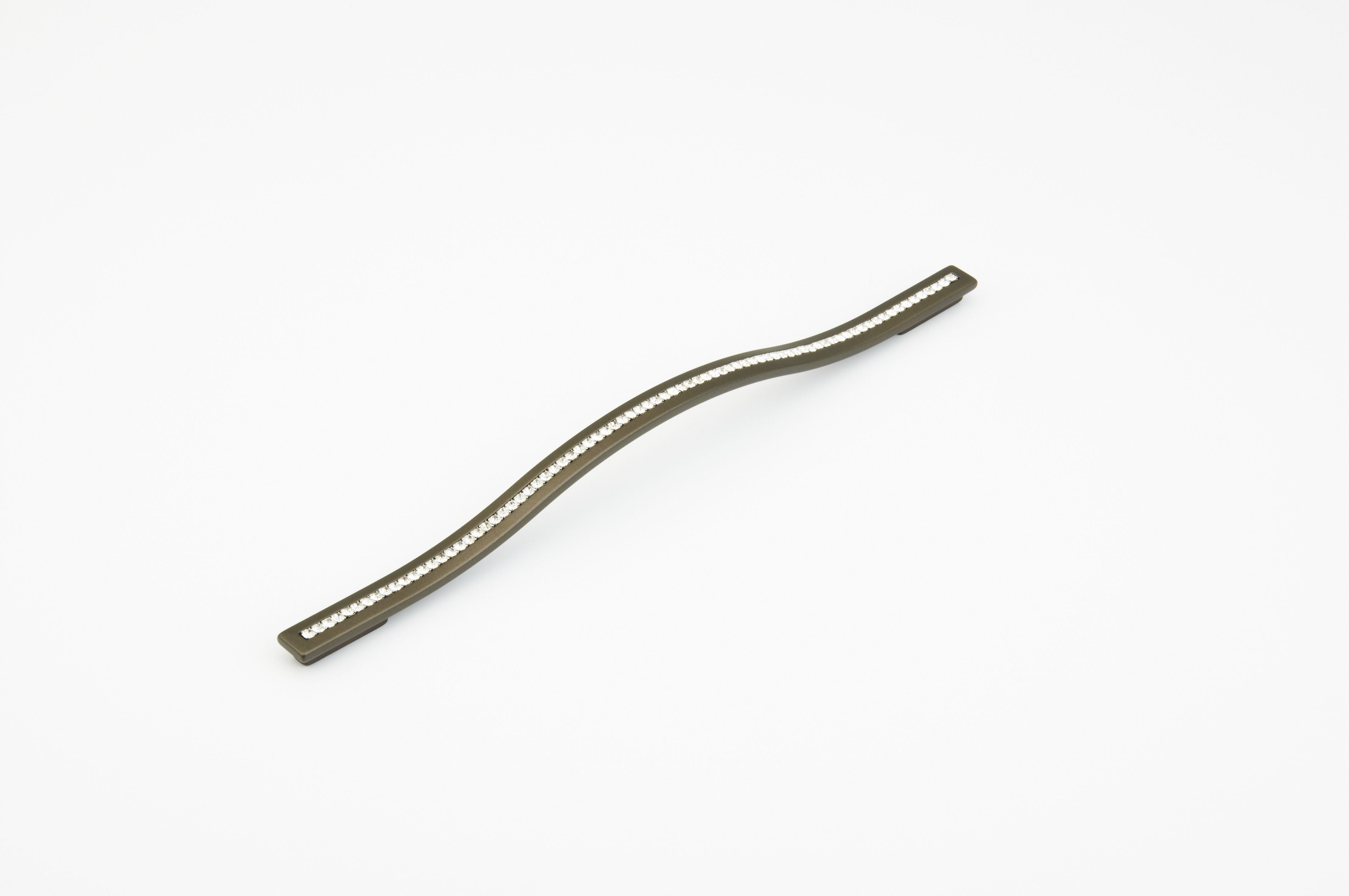 Schaub 303-MBZ 288mm to 320mm Center to Center Skyevale Cabinet Pull with Crystals Milano Bronze Finish Main image