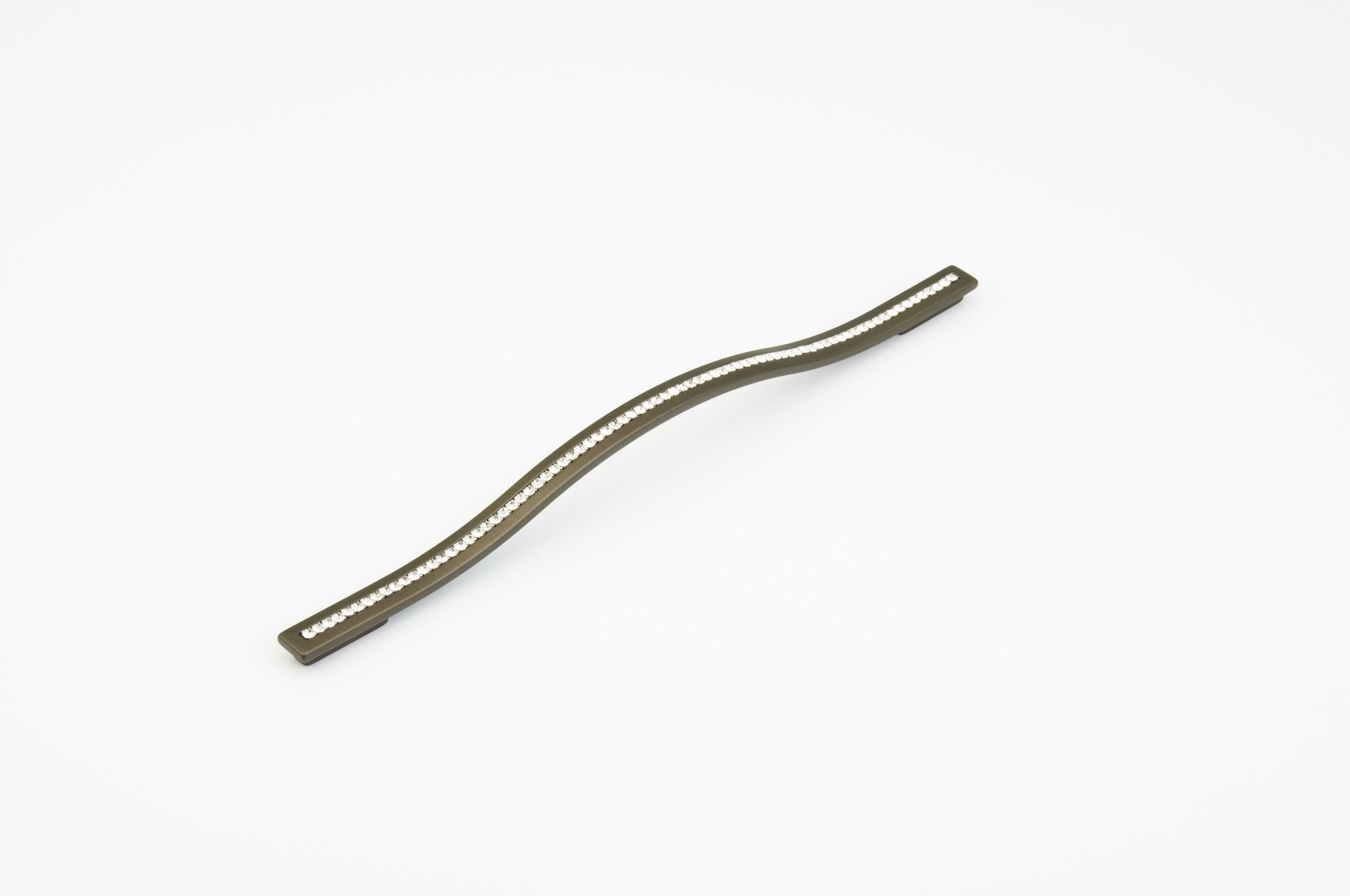 Schaub 303-MBZ 288mm to 320mm Center to Center Skyevale Cabinet Pull with Crystals Milano Bronze Finish