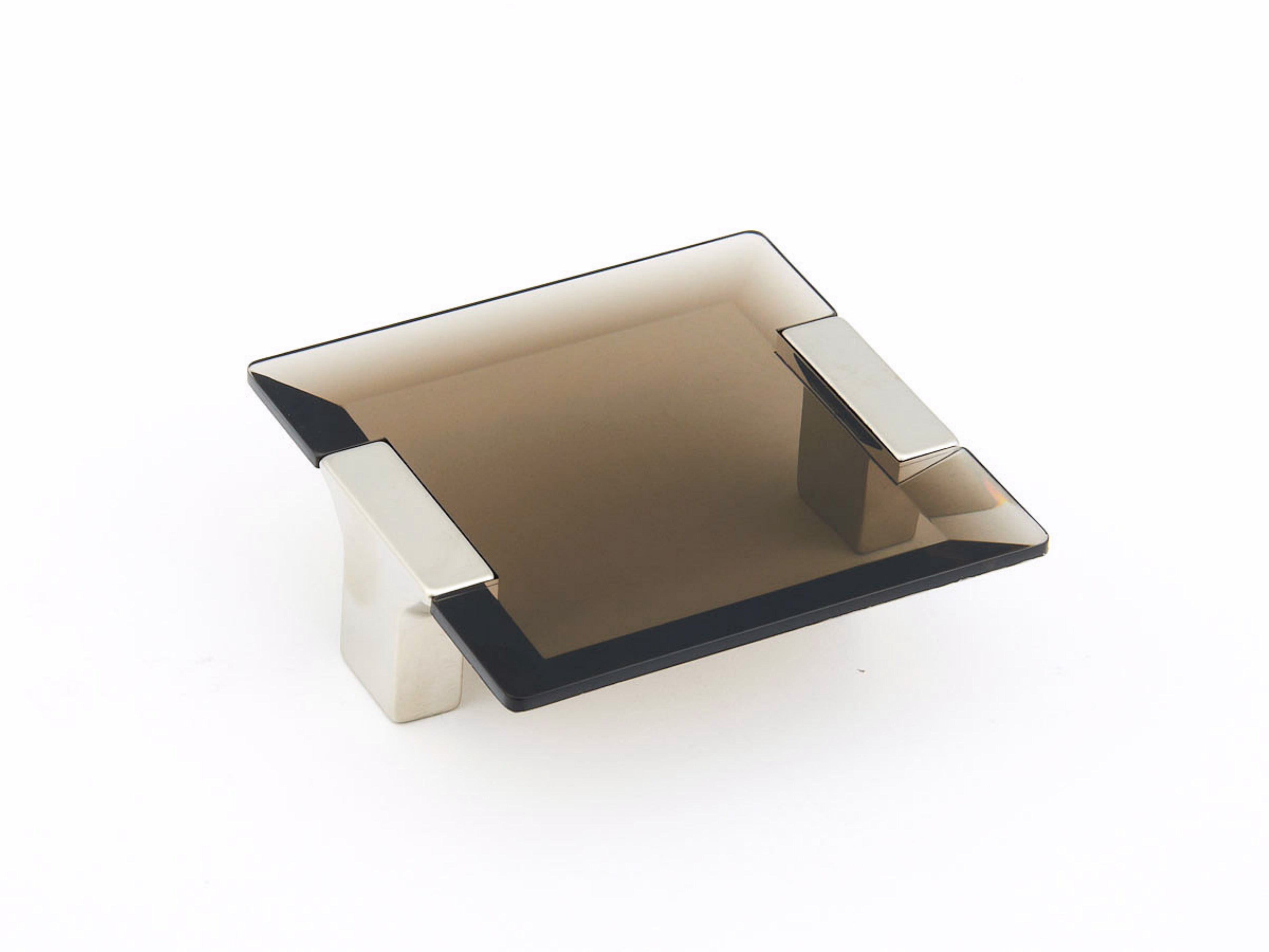 Schaub 315-15-SM 2-1/2" Center to Center Positano Smoke Cabinet Pull Satin Nickel Finish